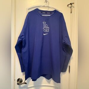 LA Dodgers Blue Nike Baseball Player Performance Pullover Sweatshirt